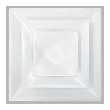 American Louver/Plasticade American Louver Stratus Plastic Cone Diffuser, Ceiling, 12", R6 Insulated, White STR-C-12W-R6